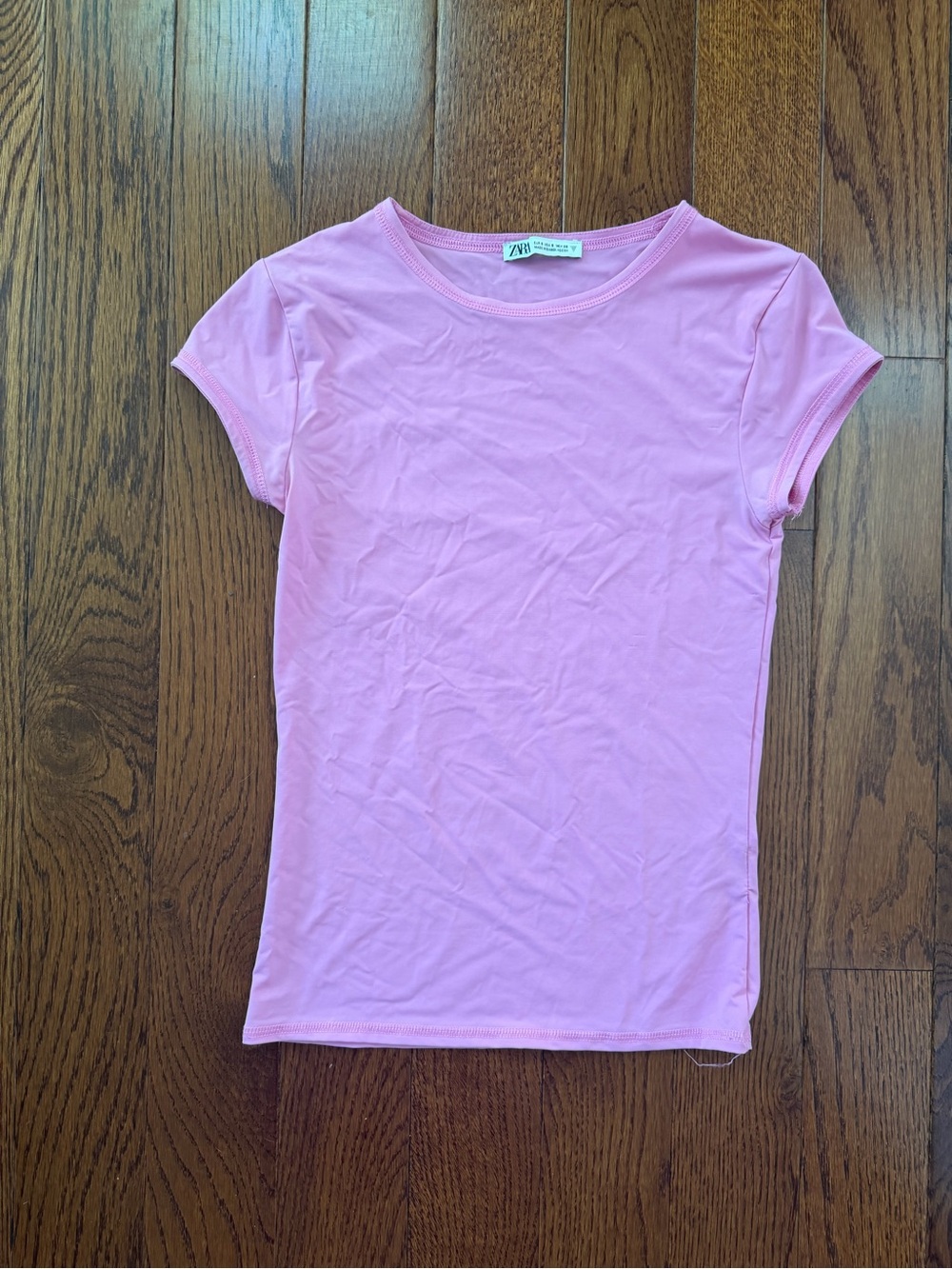 Zara Pink Short Sleeve Crewneck Tee